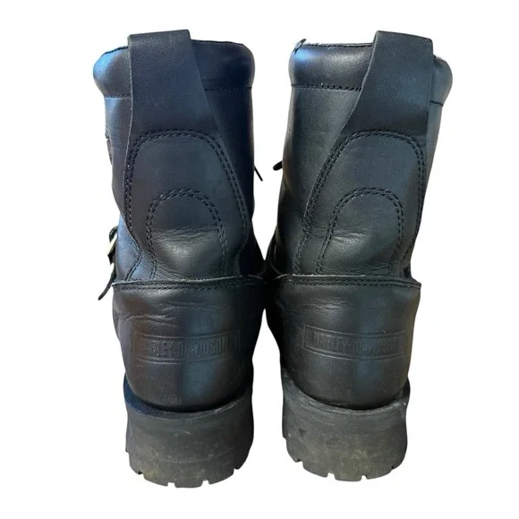 Vintage Harley-Davidson 91003 Men's Leather Harness‎ Boots Black Size 9 Moto - Picture 5 of 9